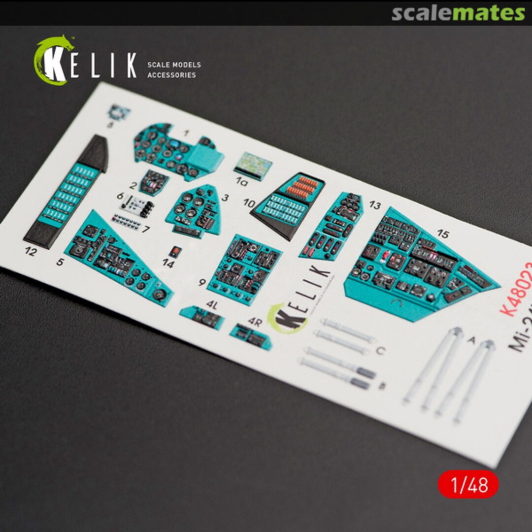 Boxart Mi-24V Hind - interior 3D decals K48023 Kelik