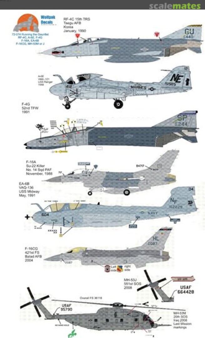 Boxart Running the Gauntlet 72-074 Wolfpak Decals