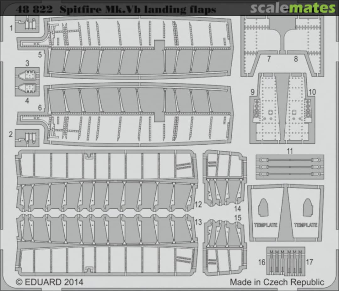 Boxart Spitfire Mk.V landing flaps 48822 Eduard