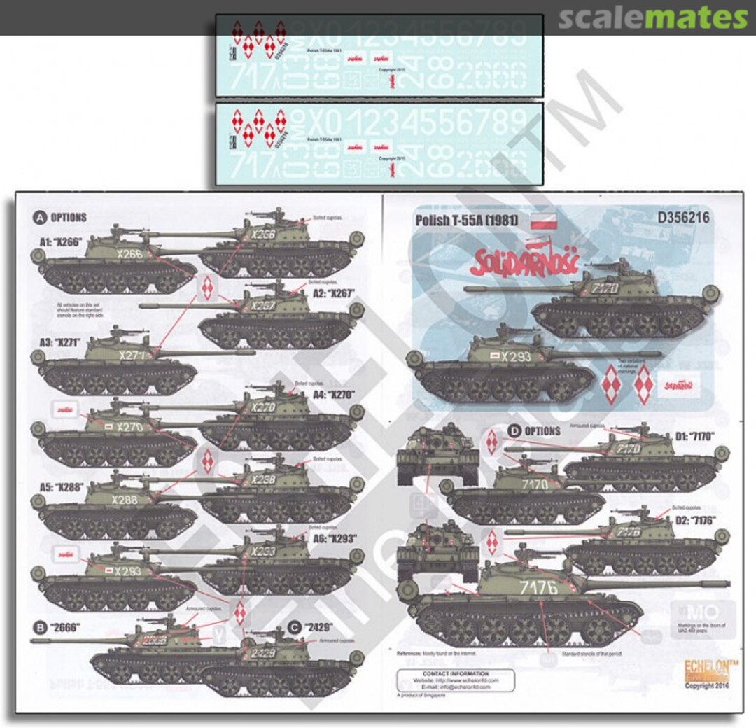 Boxart Polish T-55A (1981) D356216 Echelon Fine Details