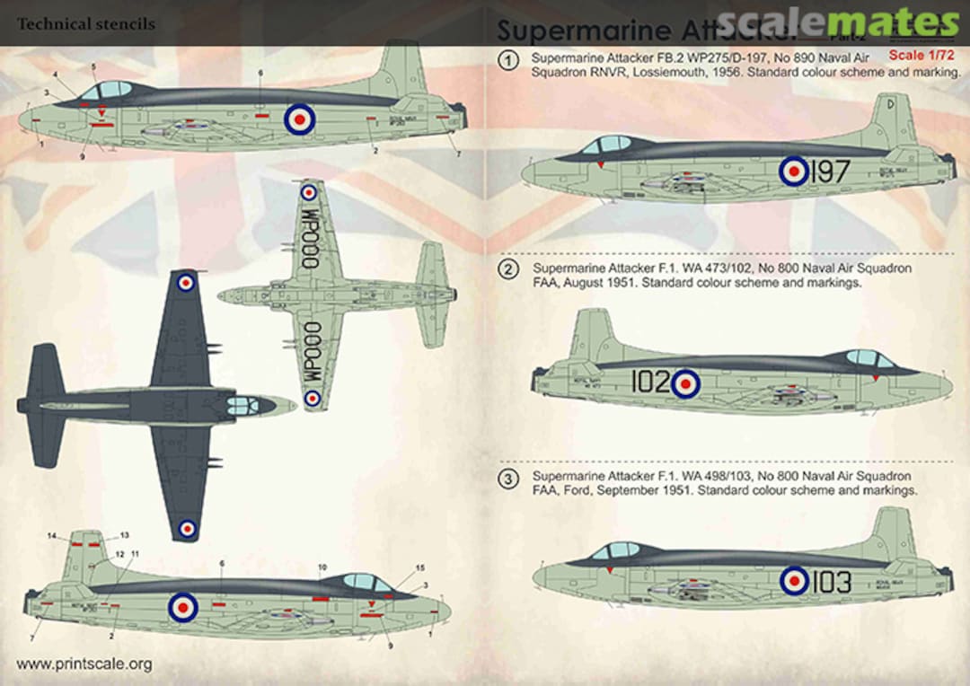 Boxart Supermarine Attacker 72-346 Print Scale