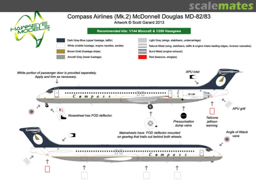 Boxart Compass, MD-82/83 Mk.II, 1992-93 CDS-103 Hawkeye Models