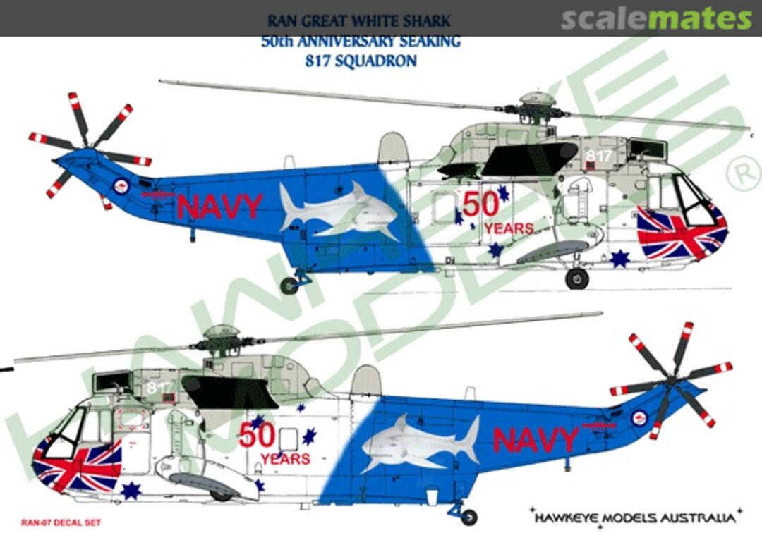 Boxart RAN, Westland Sea King Mk.50A, 50th Anniversary RAN-07 Hawkeye Models