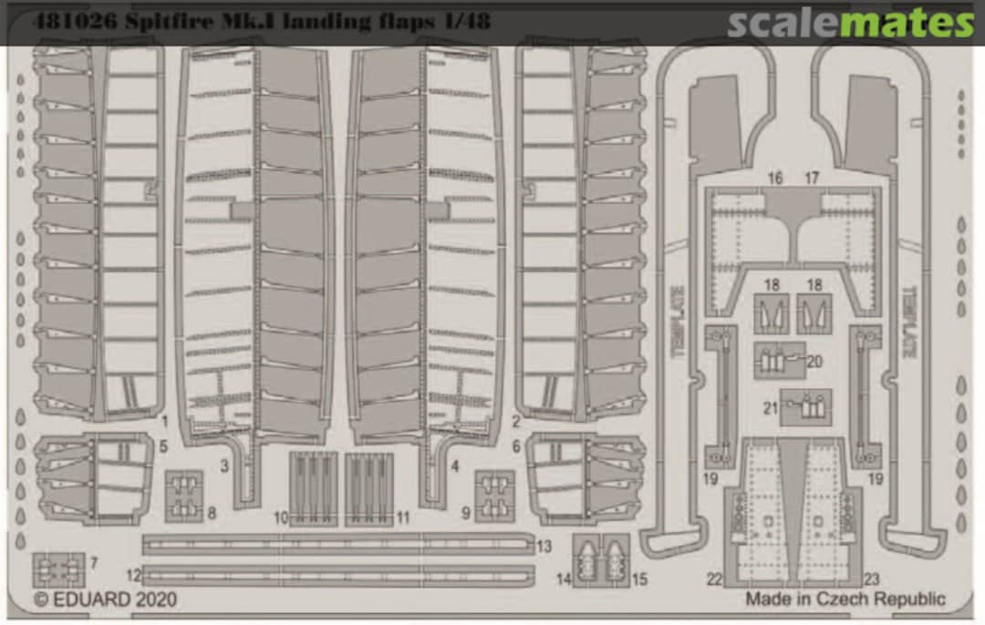 Boxart Spitfire Mk.1 landing flaps 481026 Eduard