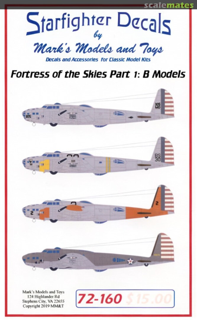 Boxart Fortress of the Sky 72-160 Starfighter Decals