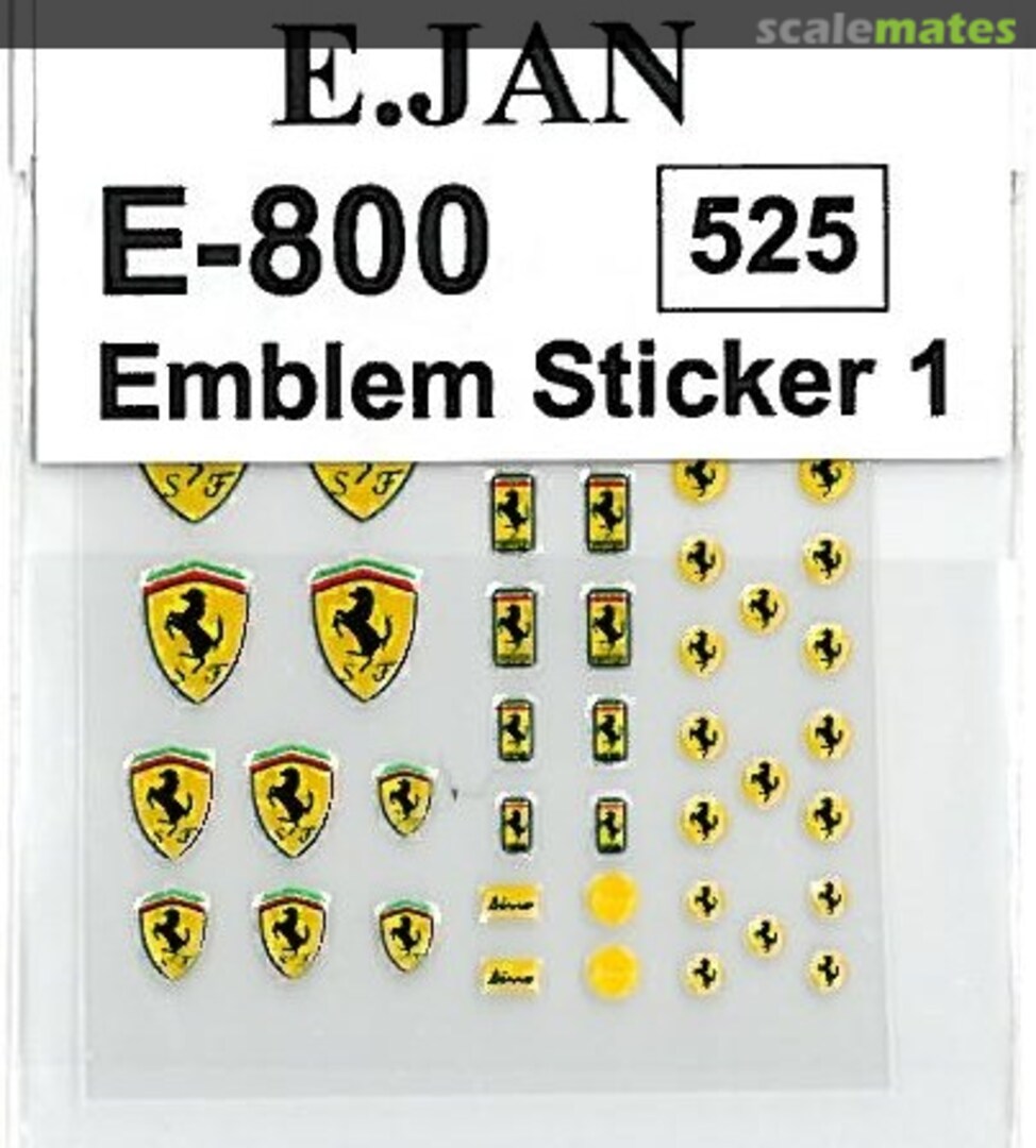 Boxart Ferrari Emblem Sticker 1 E-800 E.Jan