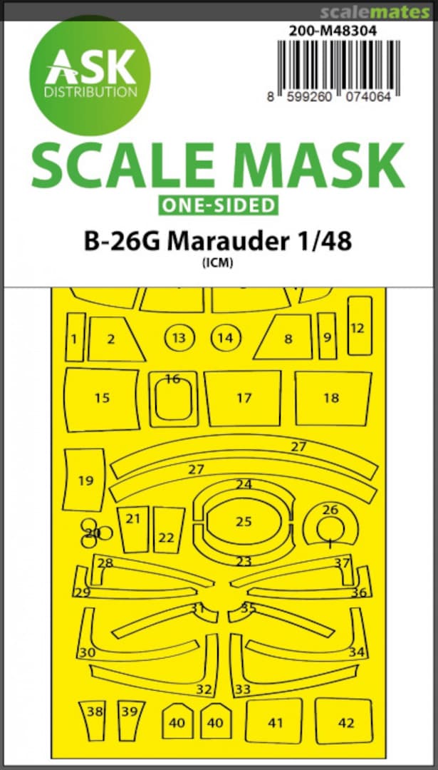 Boxart B-26G Marauder masks 200-M48304 ASK