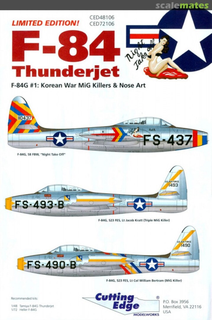 Boxart F-84G Thunderjet CED48106 Cutting Edge Modelworks