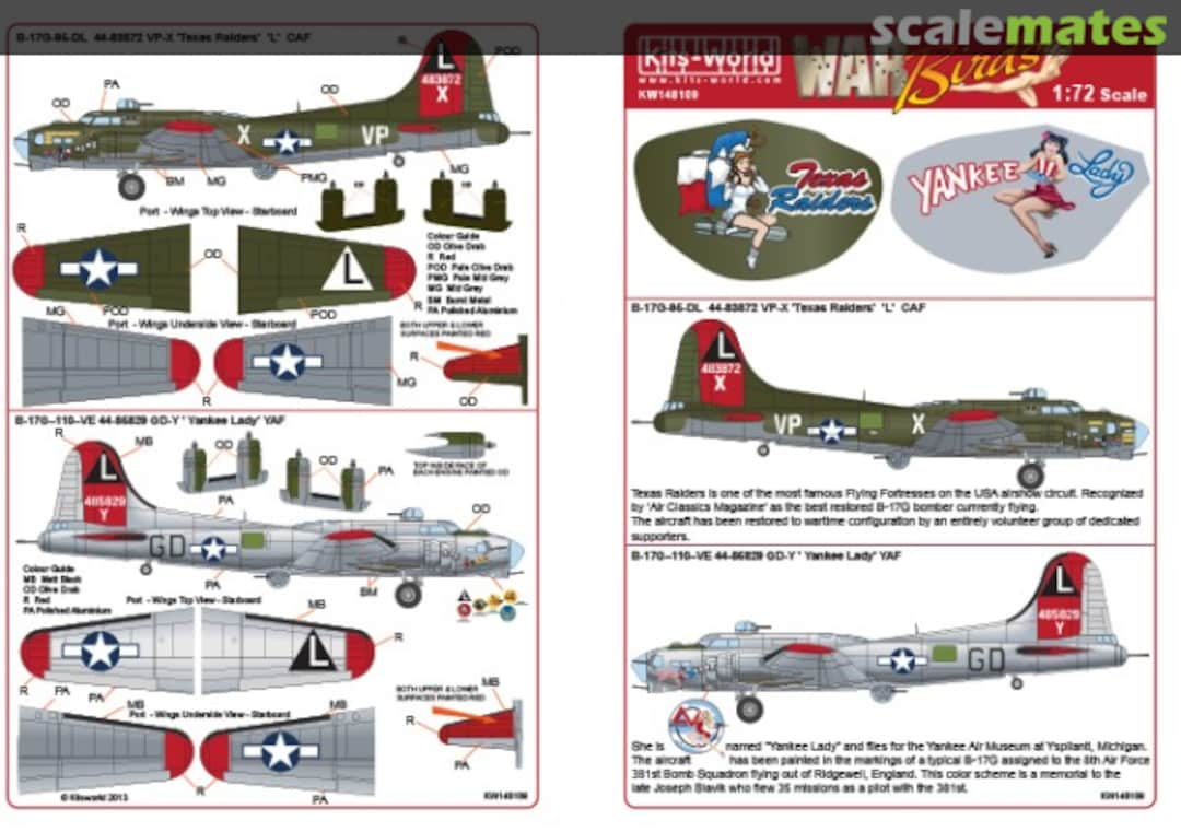 Boxart B-17G Flying Fortress KW148109 Kits-World