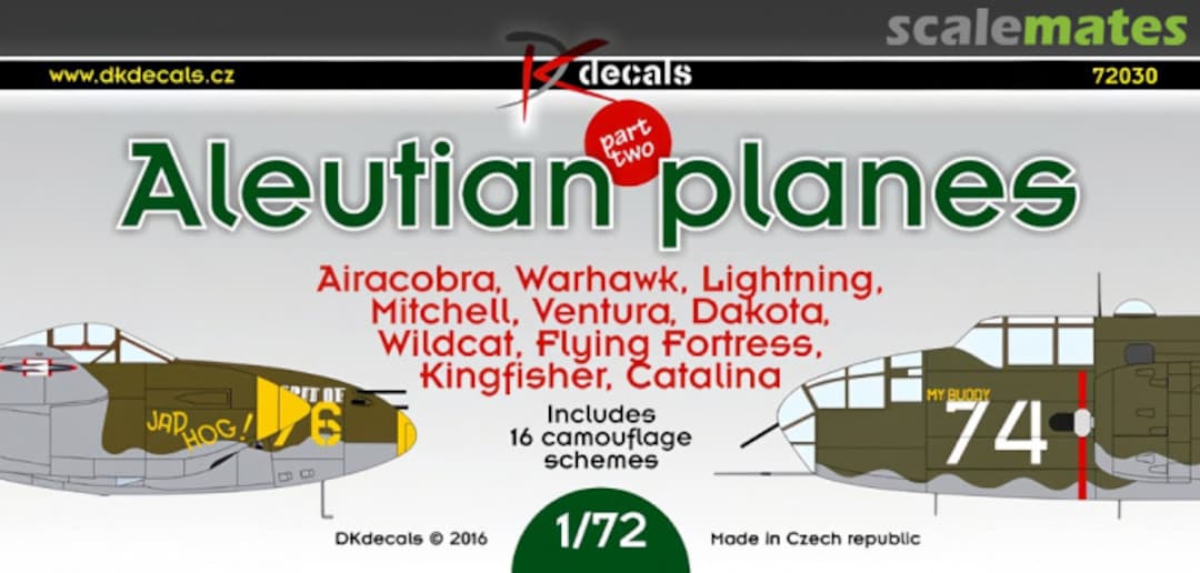 Boxart Aleutian Planes 72030 DK Decals