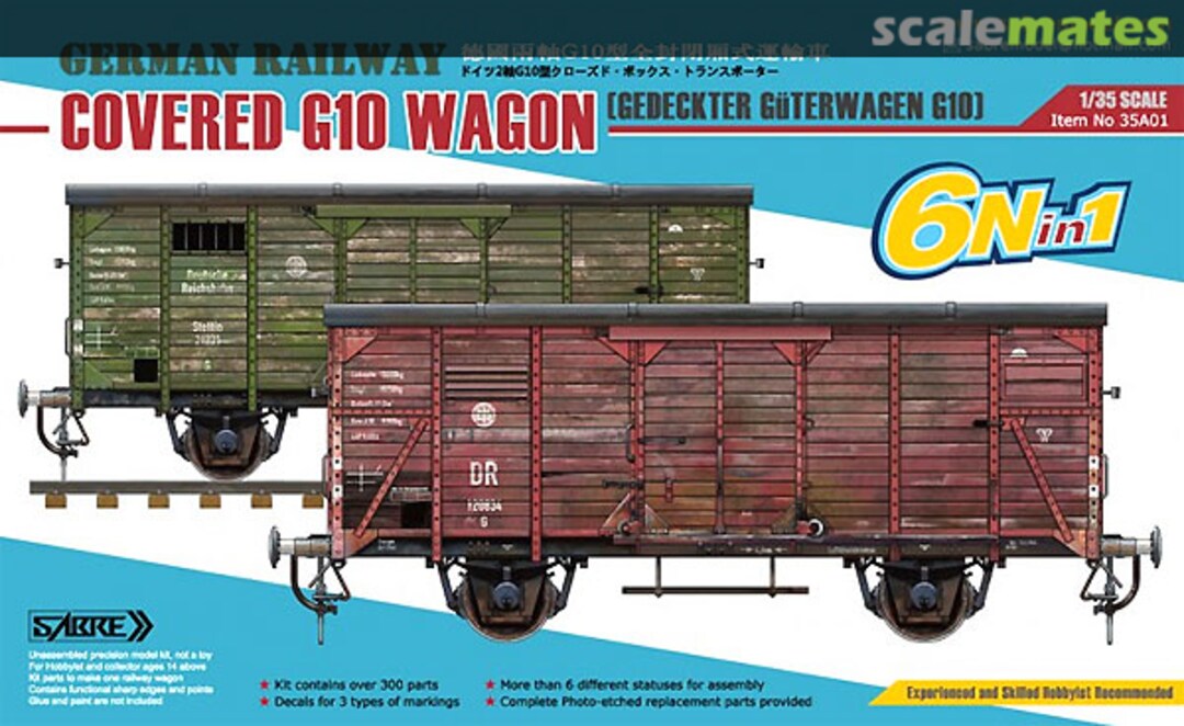 Boxart Railway Covered G10 Wagon 35A01 Sabre Model