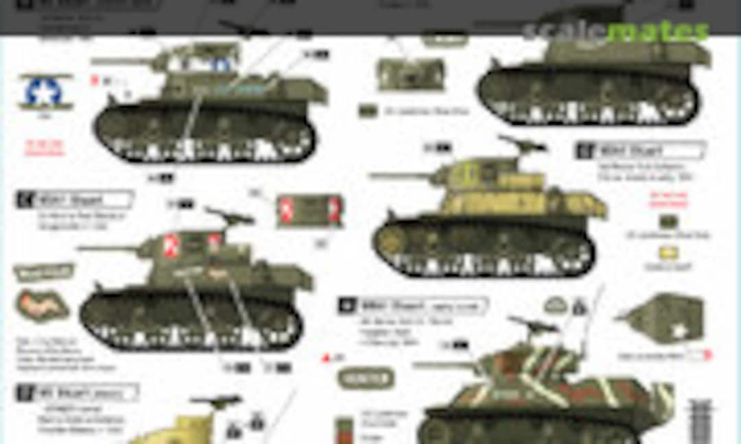 1:35 M3 - M3A1 - M3A1 Satan - M5A1 Stuart (Star Decals 35-C1222)