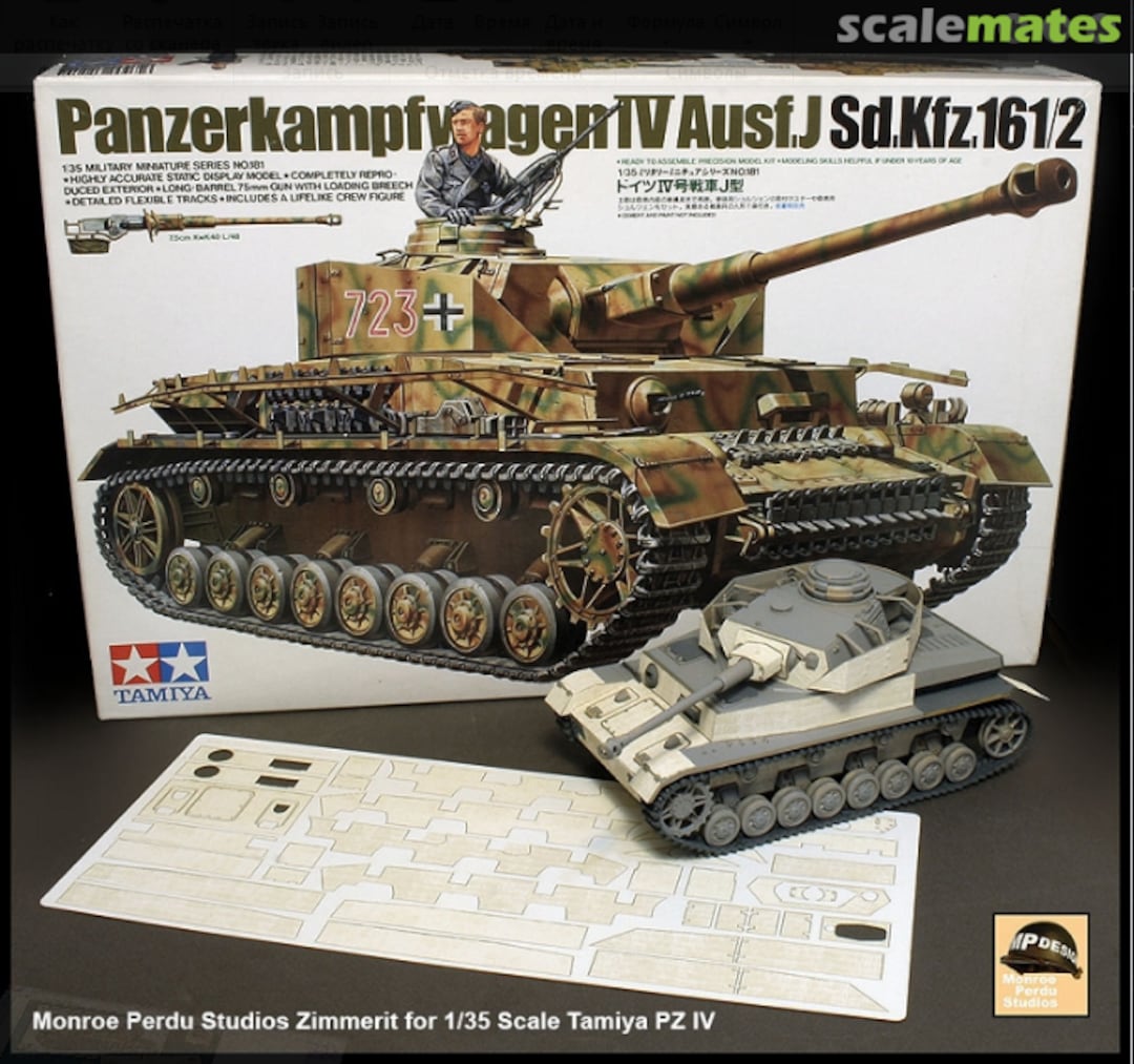 Boxart ZIMMERIT FOR TAMIYA PZ IV MPD-115 Monroe Perdu Studios