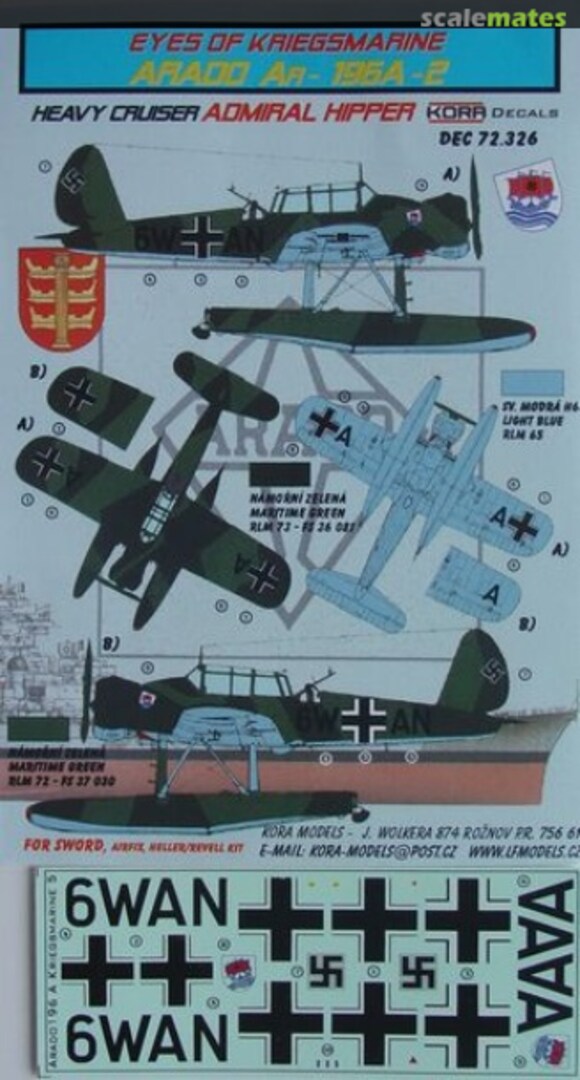 Boxart Arado Ar-196 A-2 DEC 72.326 Kora Models