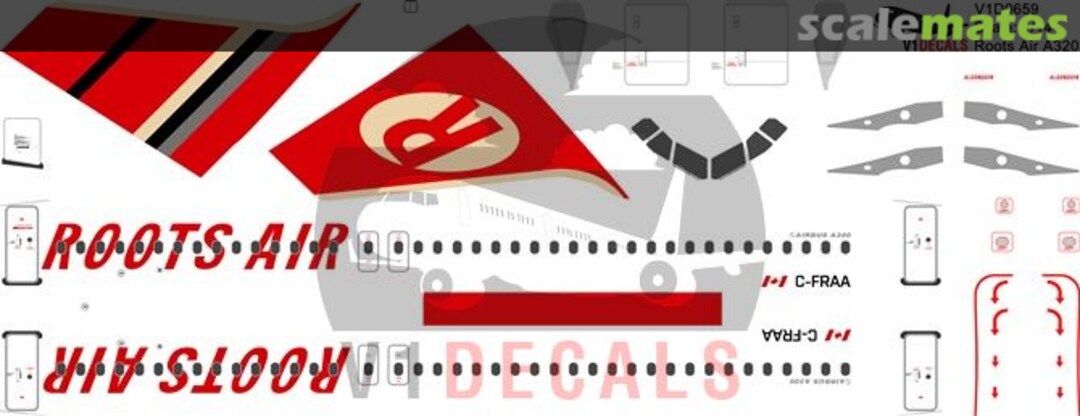 Boxart Roots Air Airbus A320 V1D0659-144 V1 Decals