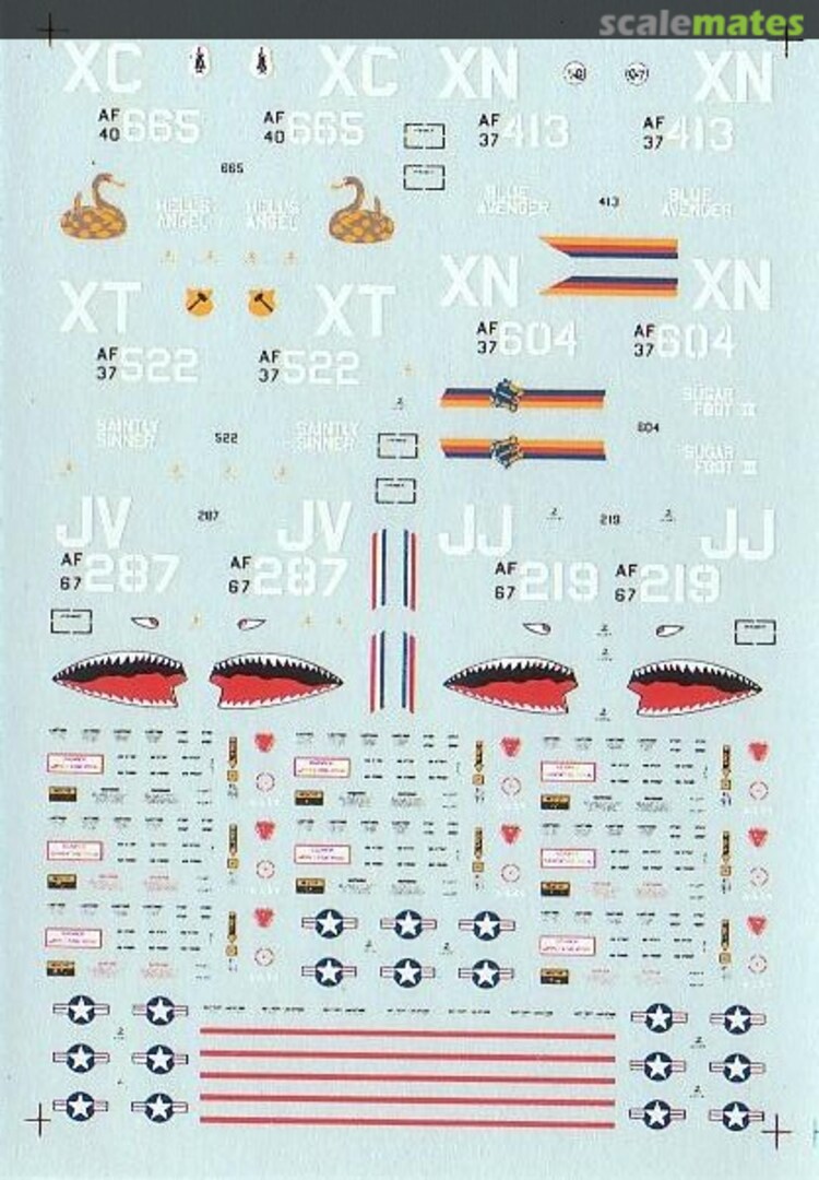 Boxart F-4C/E Phantom II: 556, 557, 559, 469 TFS 44-076 Microscale