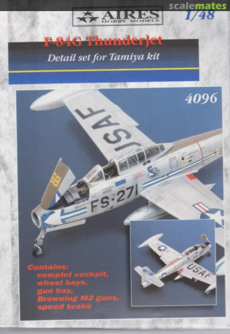 Boxart F-84G Thunderjet Detail set 4096 Aires