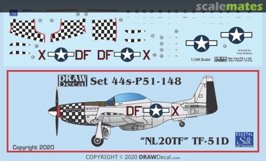 Boxart “TF-51 NL20TF” TF-51D 44-P51-148 Draw Decal