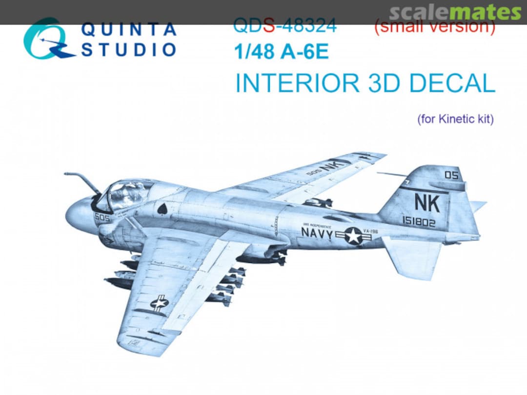 Boxart A-6E interior 3D decals (small version) QDS-48324 Quinta Studio