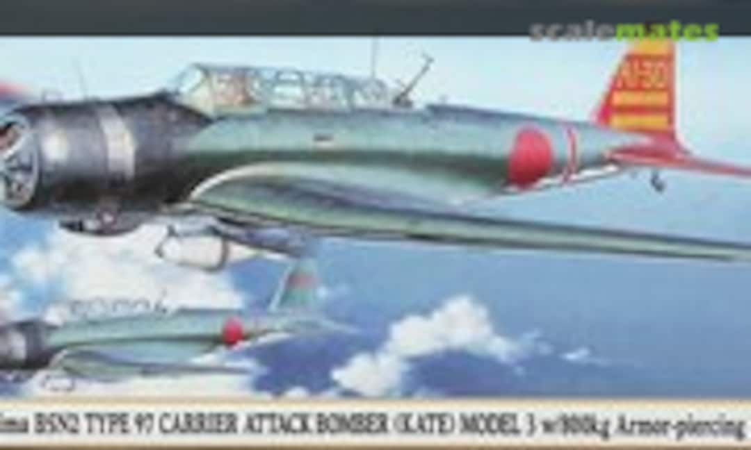 1:72 Nakajima B5N2 Type 97 Carrier Attack Bomber (Kate) Model 3 w/800kg Armour Piercing Bomb (Hasegawa 02013)