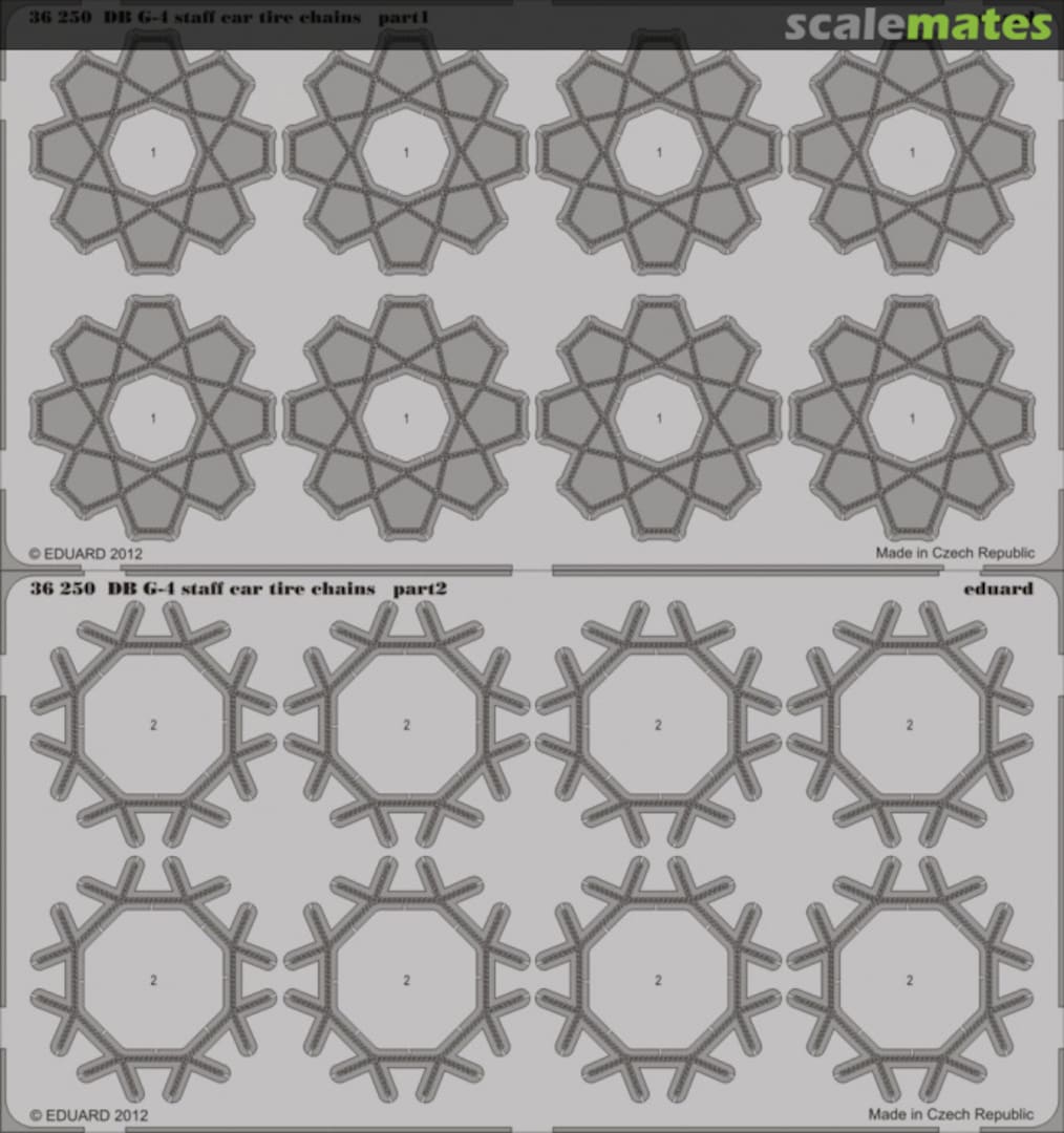 Boxart DB G-4 staff car tire chains 36250 Eduard