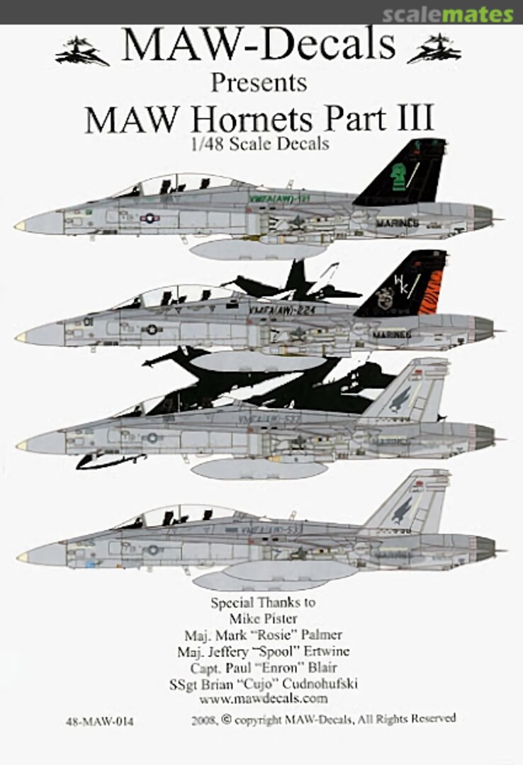 Boxart MAW Hornets Part III 48-MAW-014 MAW-Decals