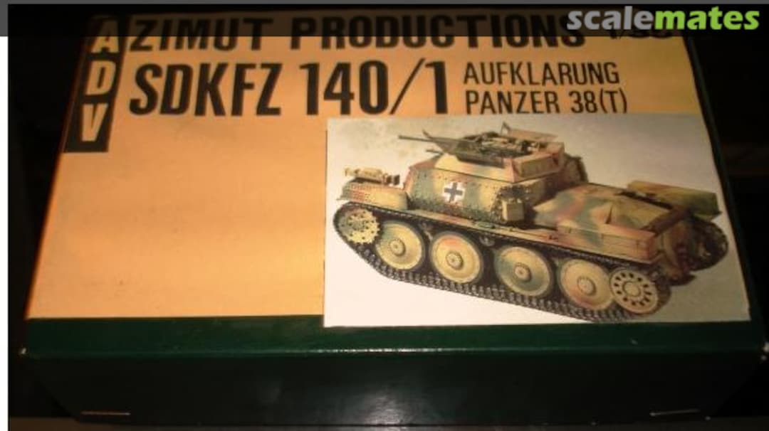 Boxart German Sd.Kfz. 140/1 Aufklarung Panzer 38(t) Conversion  Azimut