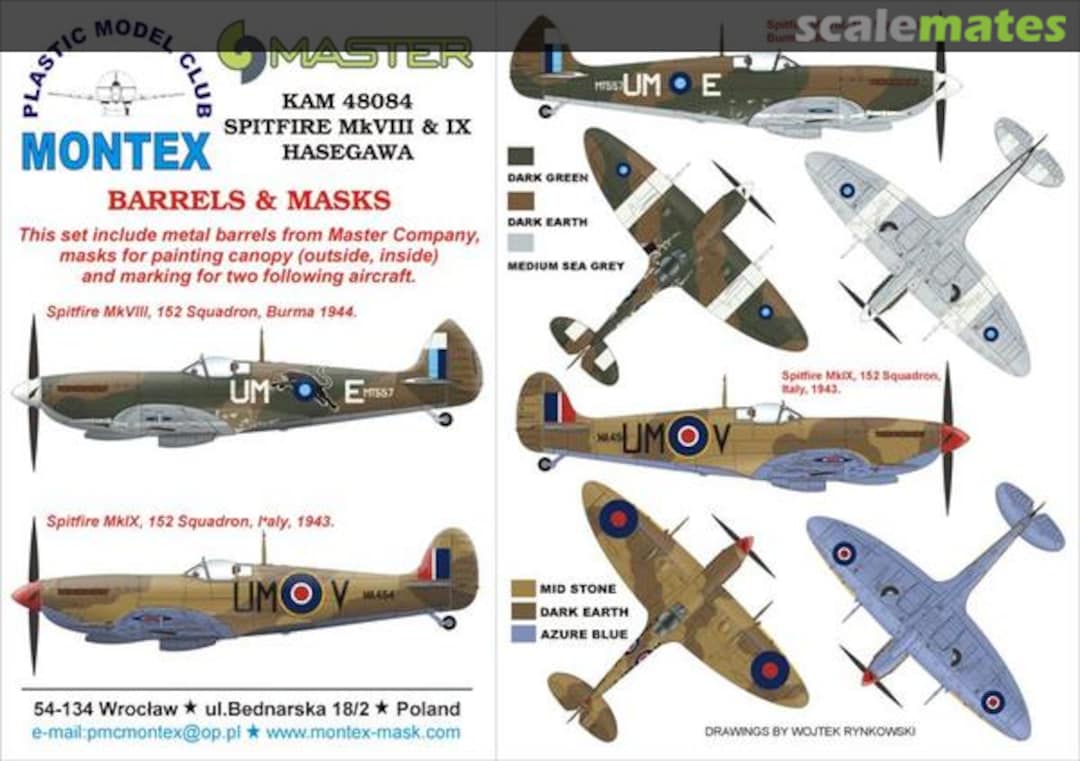 Boxart Spitfire Mk.VIII & IX KAM48084 Montex