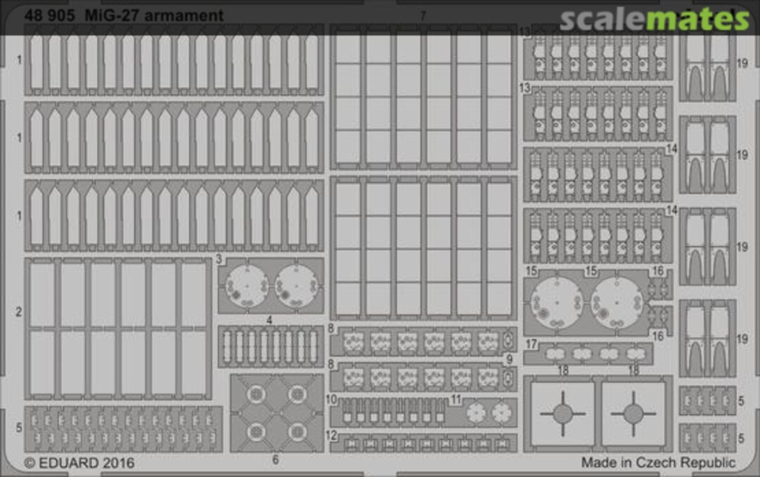 Boxart MiG-27 armament 48905 Eduard