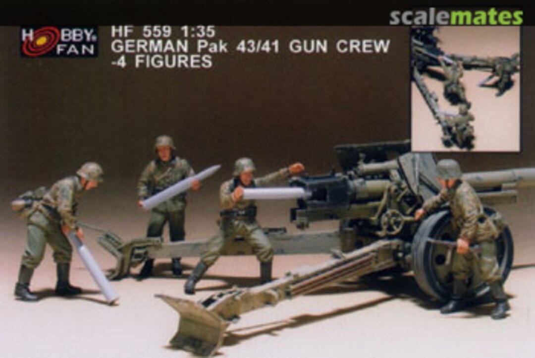 Boxart German Pak 43/41 Gun Crew-4 Figures HF559 Hobby Fan