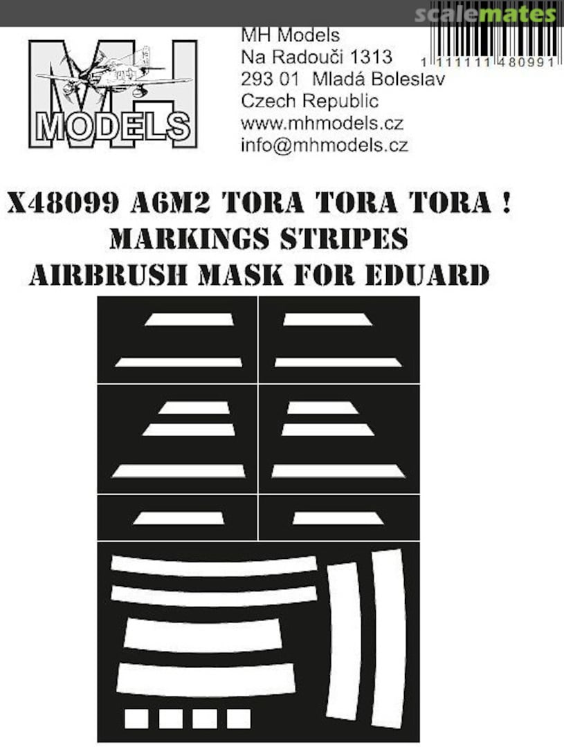 Boxart A6M2 Tora Tora Tora! Markings Stripes Airbrush Mask X48099 MH Models