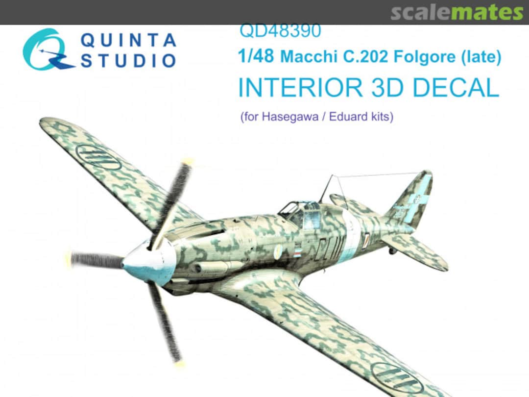 Boxart Macchi C.202 Folgore (Late) interior 3D decals QD48390 Quinta Studio