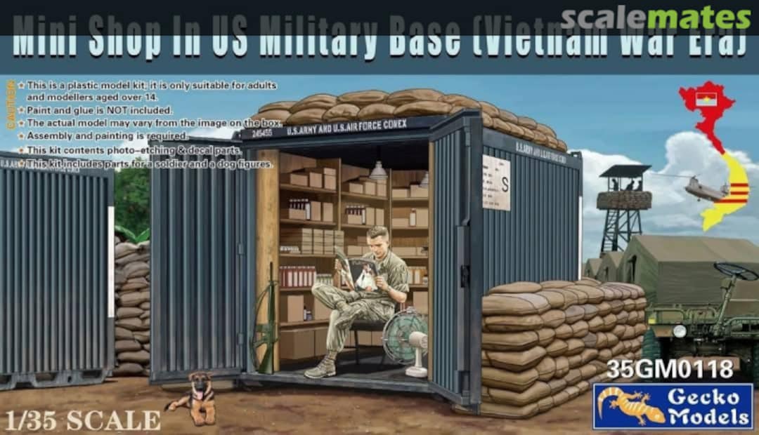 Boxart  Mini shop in US military base  Vietnam War  35GM0188 Gecko Models