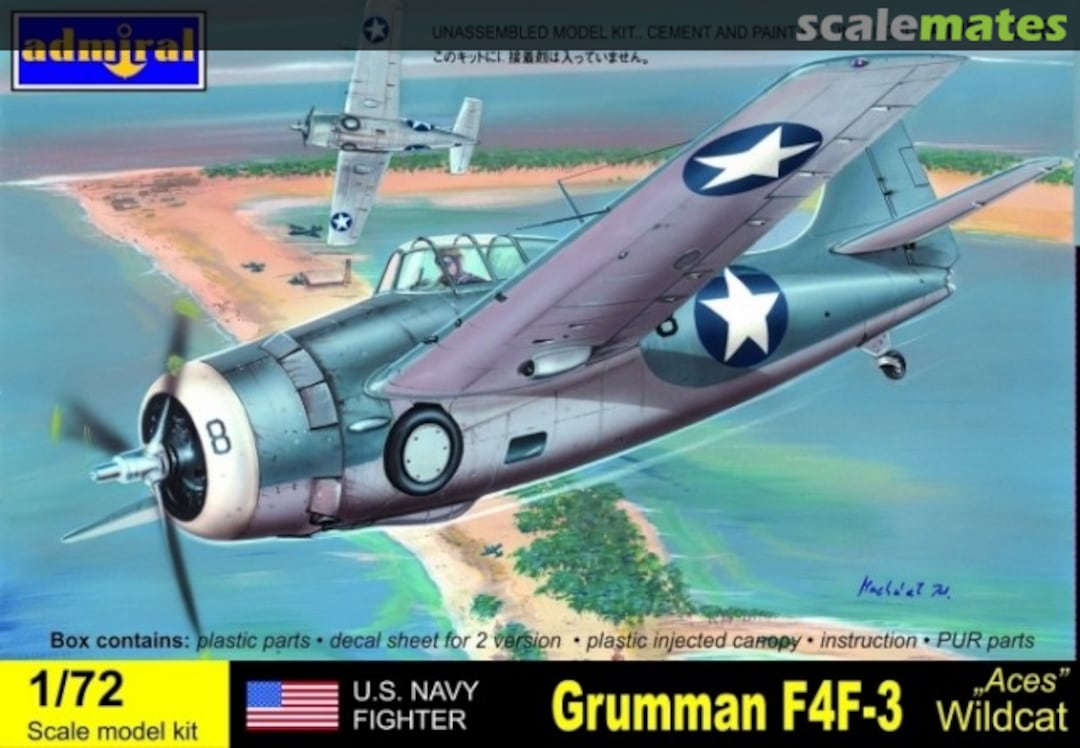 Boxart Grumman F4F-3 Wildcat "Aces" ADM7216 Admiral