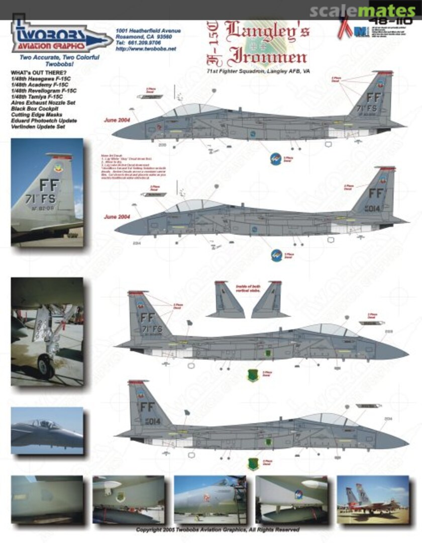 Boxart F-15C Langley's Ironmen 48-110 TwoBobs Aviation Graphics