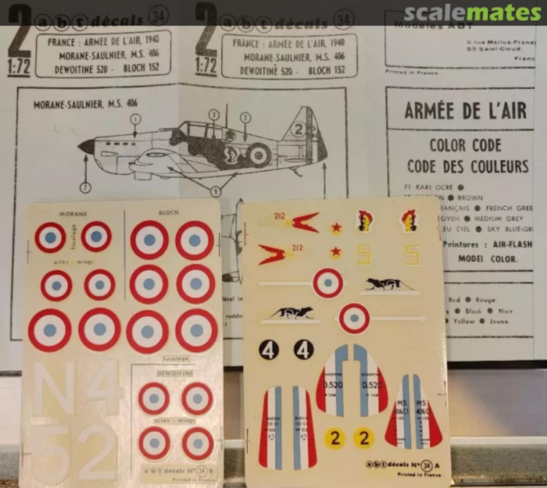 Boxart France Armée De L'Air 1940 34 ABT Decals