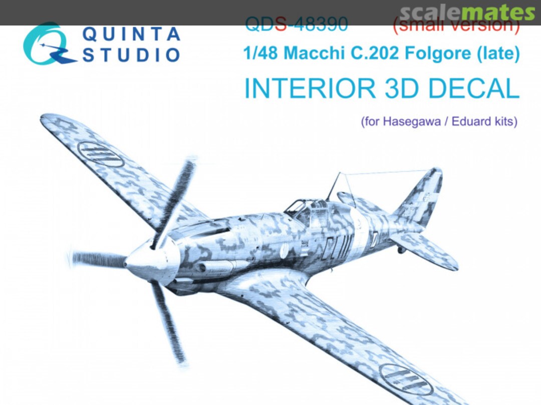 Boxart Macchi C.202 Folgore (Late) interior 3D decals QDS-48390 Quinta Studio