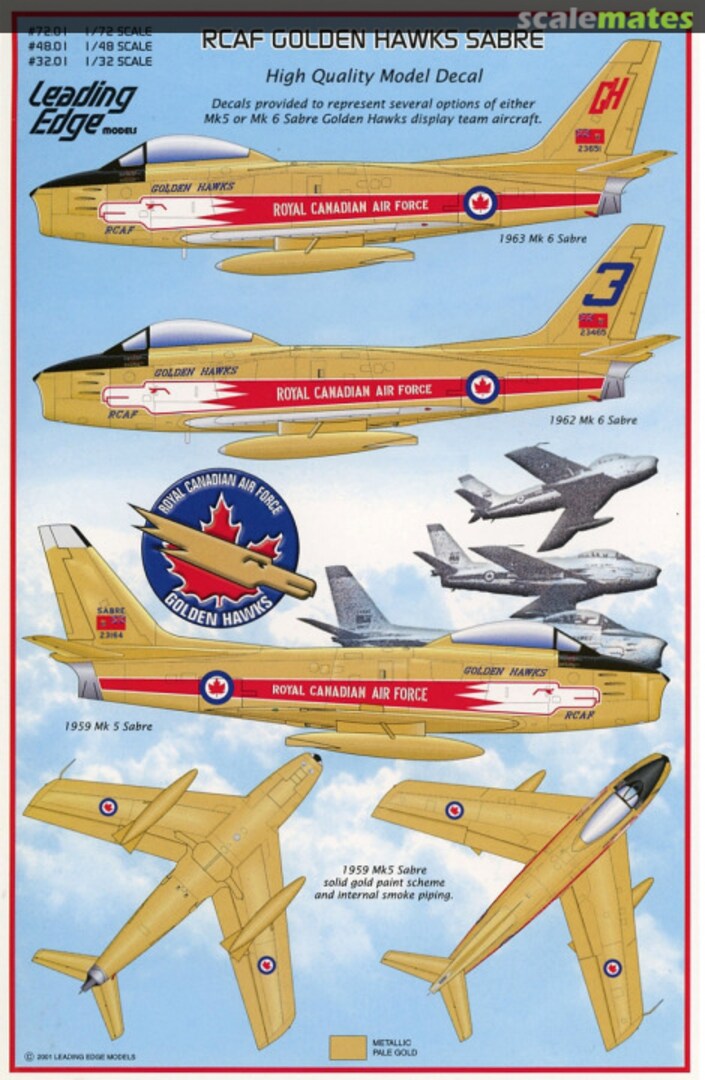 Boxart RCAF Golden Hawks Sabre 48.01 Leading Edge