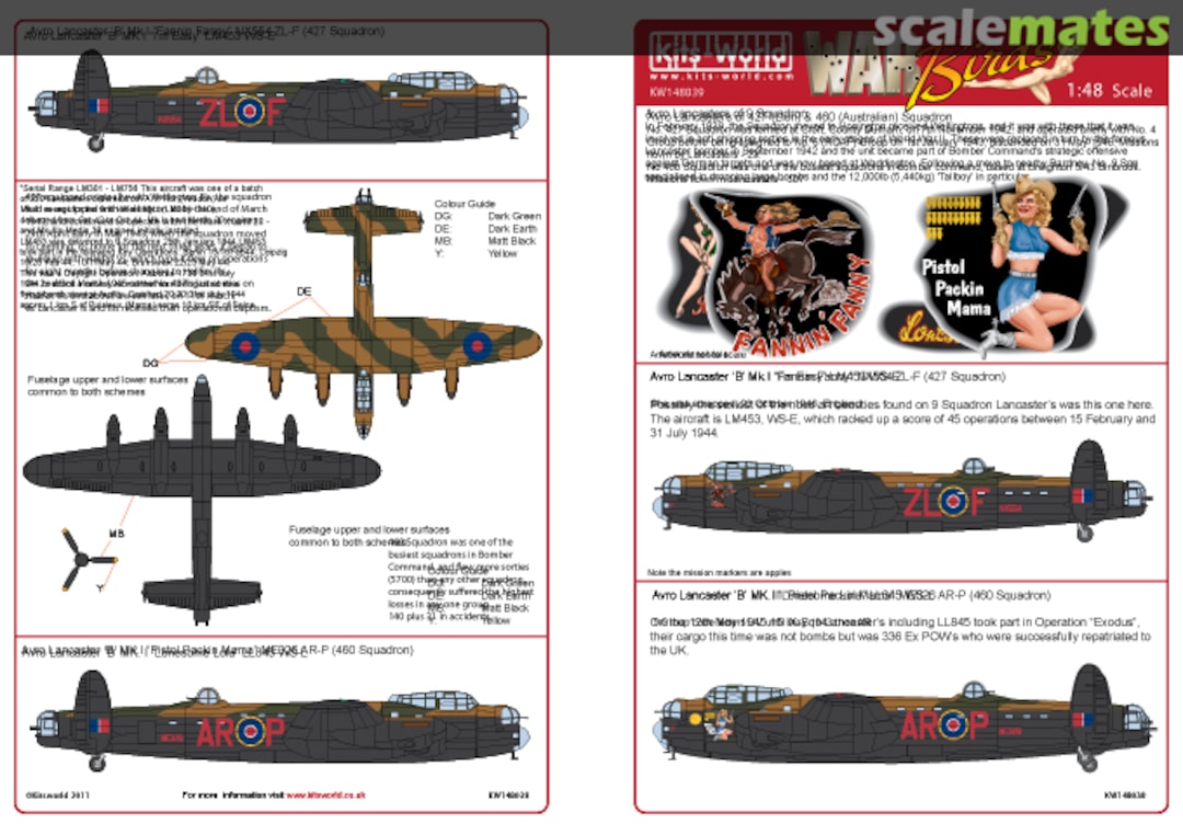 Boxart Lancaster Bomber KW148038 Kits-World