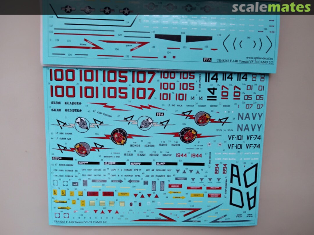 Contents F-14B Tomcat VF-74 Be-Devilers CAMO, FFA (removable film) UR48263 UpRise