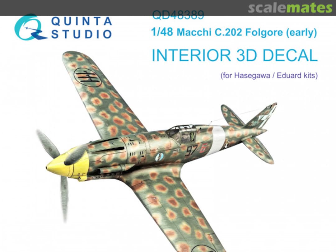 Boxart Macchi C.202 Folgore (Early) interior 3D decals QD48389 Quinta Studio