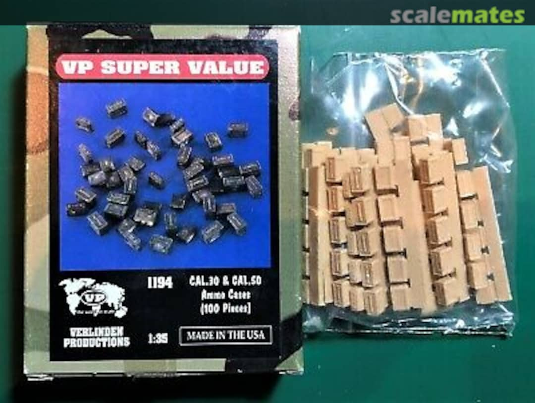 Boxart cal .30/cal .50 Ammo Cases 1194 Verlinden Productions