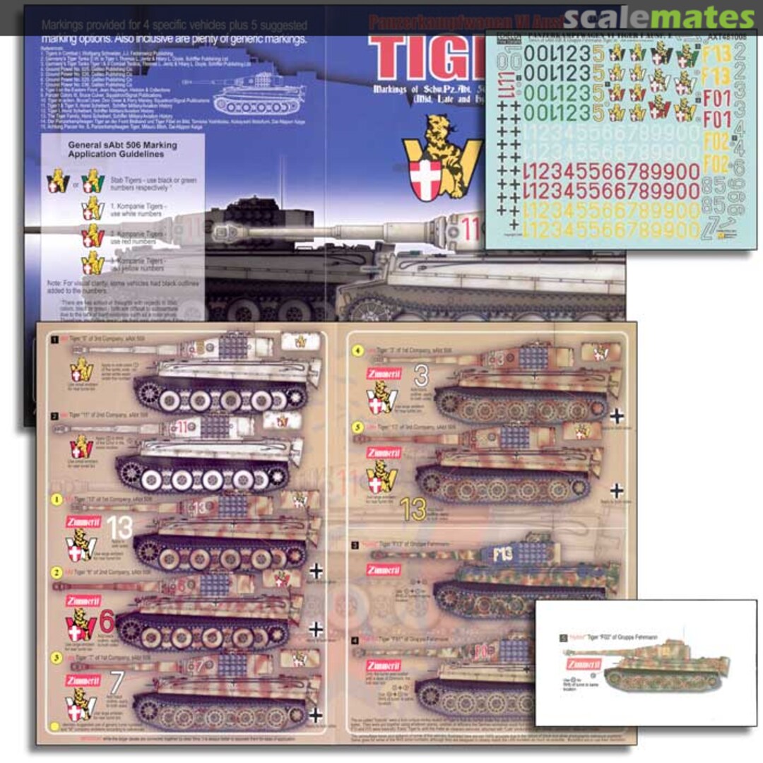 Boxart Schwere PzAbt 506 & Gruppe Fehrmann Tiger Is AXT481008 Echelon Fine Details