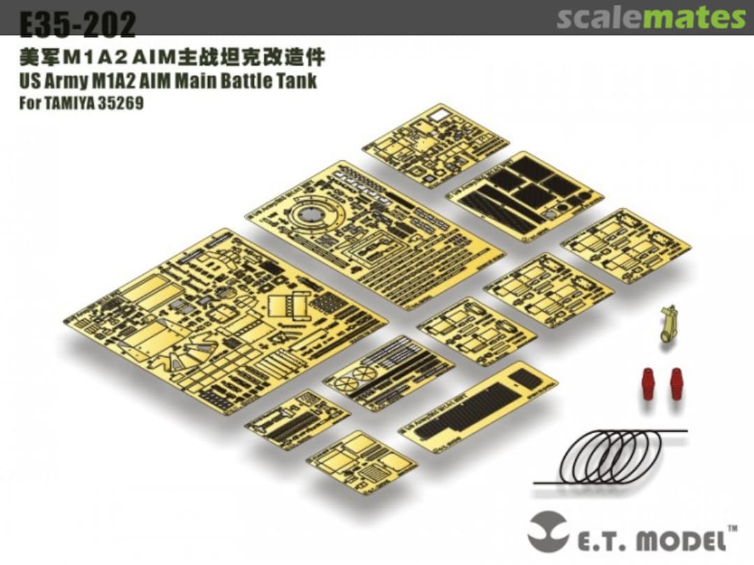 Boxart US Army M1A2 AIM Main Battle Tank E35-202 E.T. Model