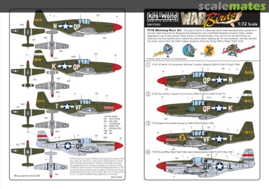 Boxart American Nose Art P-51B Mustang KW172002 Kits-World