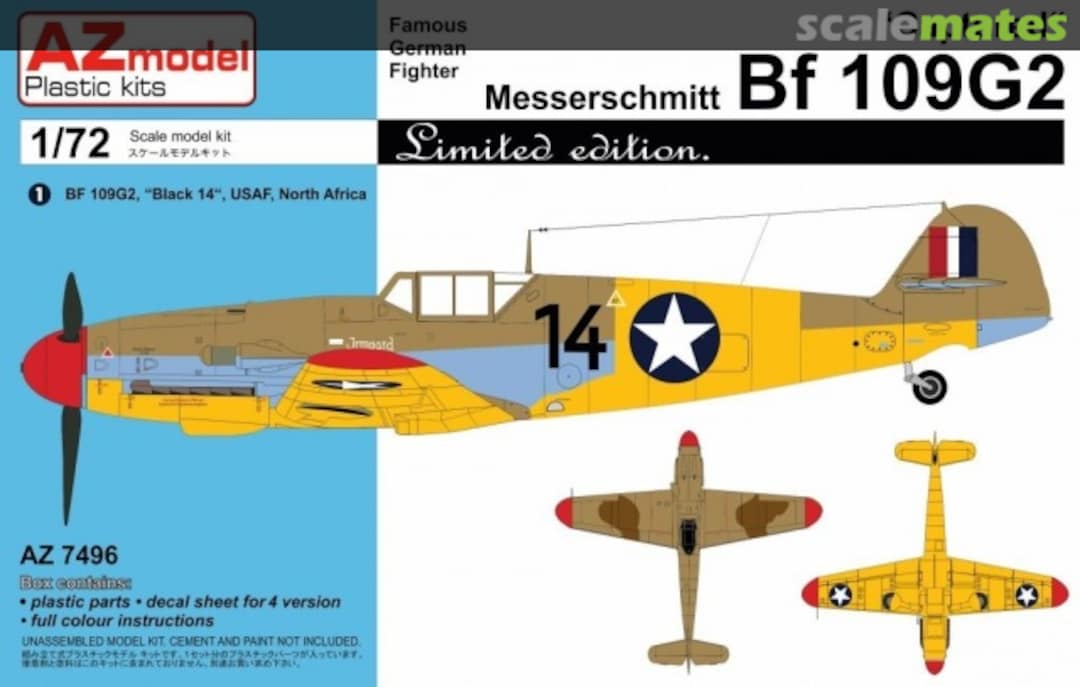 Boxart Messerschmitt Bf 109G2 AZ7496 AZmodel