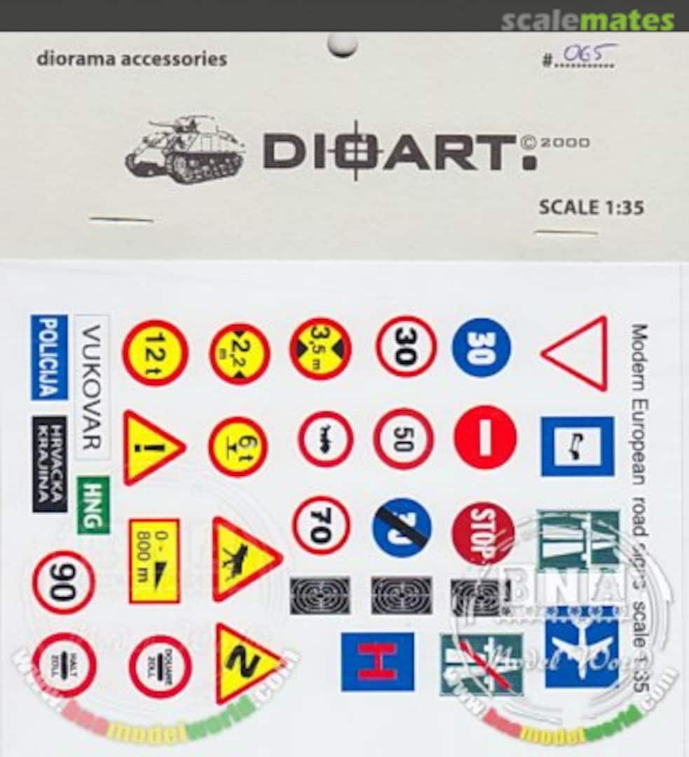 Boxart Modern Road Signs (Balkans) x2sheets 065 DioArt