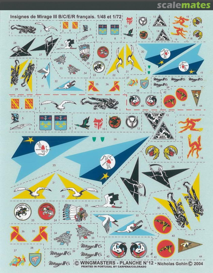 Boxart Insignes Mirage III français 012 Wing Masters