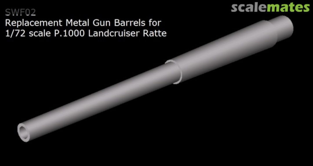 Boxart Metal 28cm main gun barrel (x2) SWF02 Garage Kit