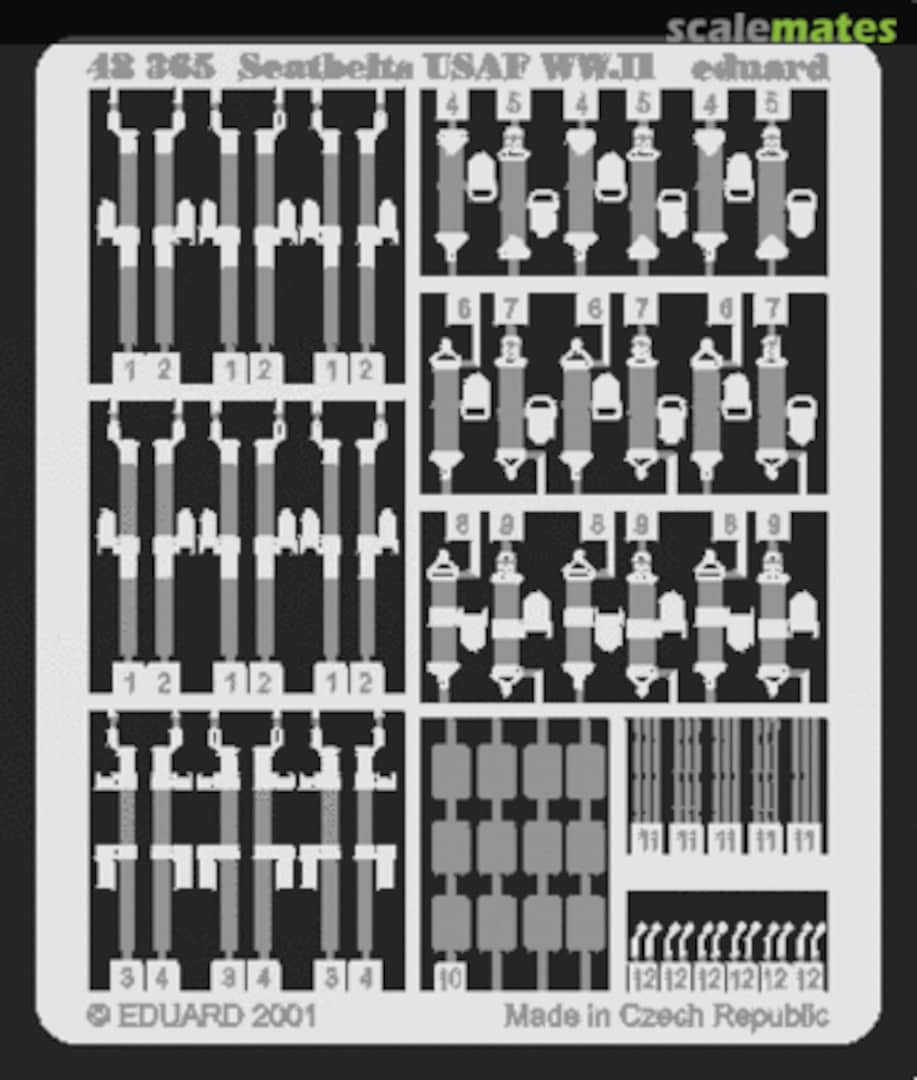 Boxart Seatbelts USAF WWII 48365 Eduard